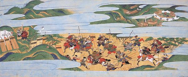 The Ōnin War - combat scene in the 'Shinyodō engi emaki